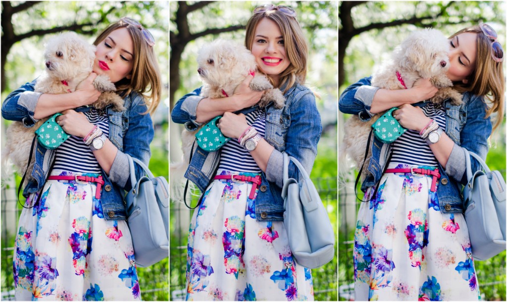 sheinside-floral-midi-skirt-striped-tee-denim-jacket-outfit-pink-shoes-zara-baby-blue-bag (6)